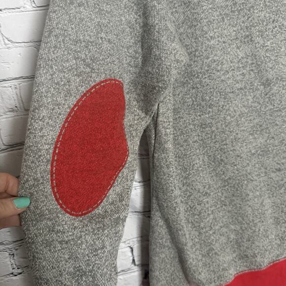 PRESSBOX NEBRASKA FOOTBALL Sweatshirt Vintage Style Graphics GrayRed Black Sz L - Picture 4 of 5